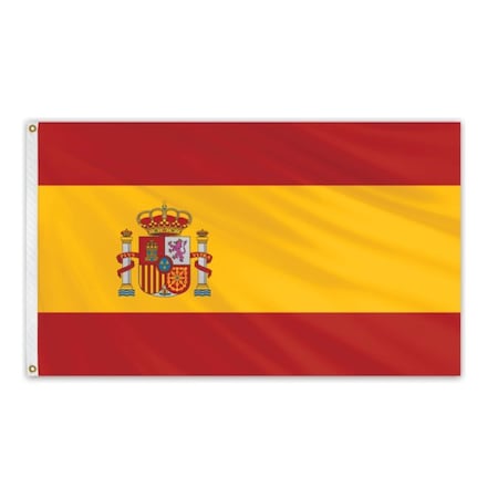 Spain Outdoor Fly Bright Flag W/Seal 3'x5'
